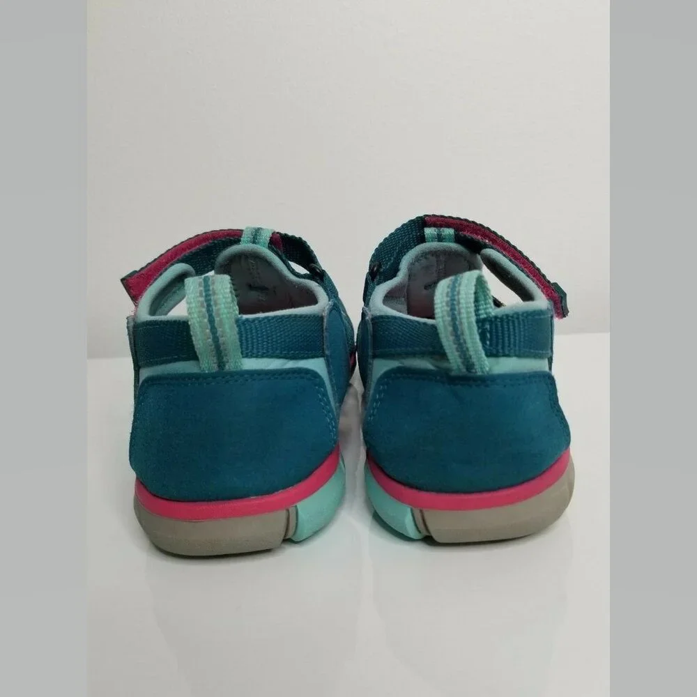 KEEN Hiking Trail Seacamp CNX Sandals Shoes Youth Girl 5 Washable Blue Teal
